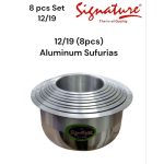 8pcs Stainless Aluminum Sufuria Cooking Pots Size 12/19 Inches