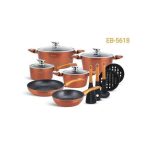 Edenburg 15pc Cookware(Burnt Orange)