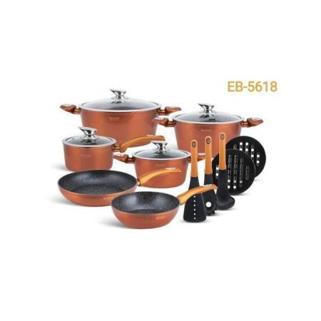 Edenburg 15pc Cookware(Burnt Orange)