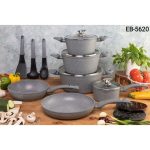 EDENBERG Edenburg 15pc Cookware Set(GreY)