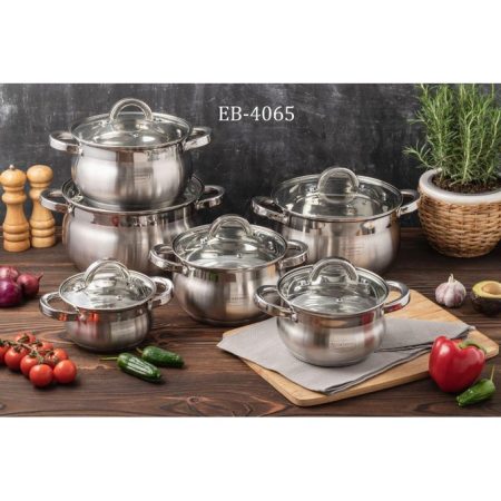 12pc Edenburg Stainless Steel Cookware