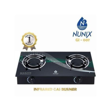 2 Burner Low Gas Consumption Glass Top Table Infrared Cooker