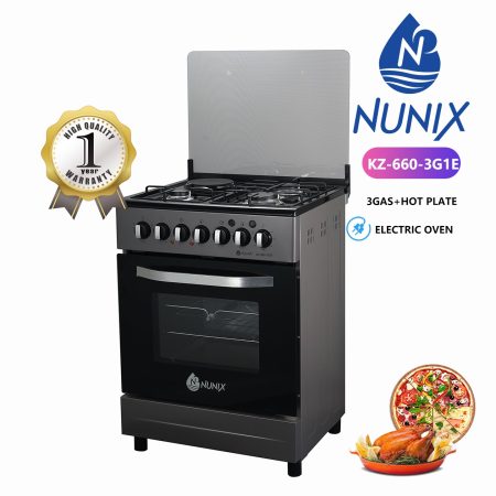 Nunix 60×60 3+1 Freestanding cooker with electric oven