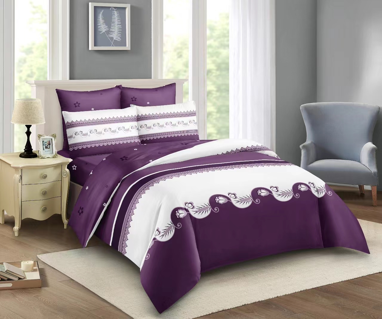 COTTON BIDED PURPLE