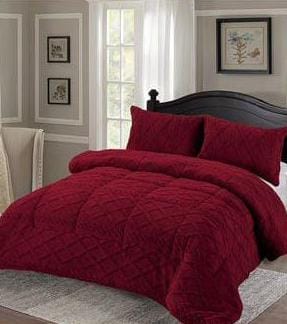 Flannel duvet 6*7-wine red
