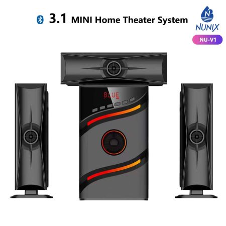 Nunix NU-V1 speaker, 3.1 home theater system, Bluetooth multimedia speaker