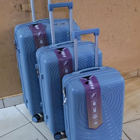 3 in 1 Unbreakable PP Suitcase-blue