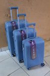 3 in 1 Unbreakable PP Suitcase-blue