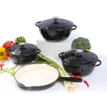 7 PCS Enamel Cast Iron Cooking Pots Set Non-Toxic, Oven-Safe Pots for Kenyan Kitchens