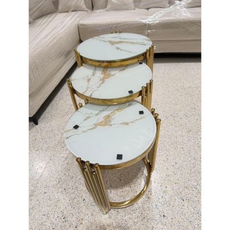 3 in 1 executive pure marble table