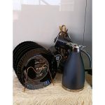 13 pcs Ceramic dinner set 6 plates 6 cups, 2Liter Unbreakable Flask