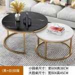 Twin Sets - Multi Function wooden Mdf & Steel Home Decor Sets Polished Surface Overlapping Sofa Table Cocktail Table