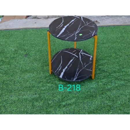 Classy MDF Marble Effect Side Table – Modern Elegant Accent Table