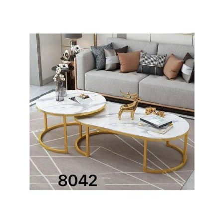 Modern MDF wooden Top Nesting Coffee Table set(2pcs)