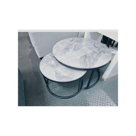 Mdf LUXURY PURE MARBLE TOP NESTING COFFEE TABLES