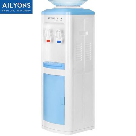 AILYONS AFK-111 Water Dispenser Hot And Normal With Storage Cabinet - White and Blue