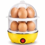 Double Layer Electric Egg Boiler Automatic Off 14 Egg Poacher