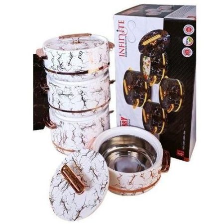 Redberry Infinite 4pcs Insulated Hotpots Food Warmer Hot Pot, Serving Dishes Container Serveware Set 1500, 1800, 2400 and 3000ml Casserole Hotpot