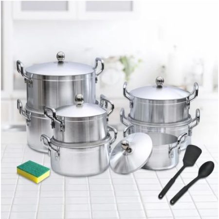 TC 17 Pieces Heavy Aluminium Cooking Pot Sufuria Set