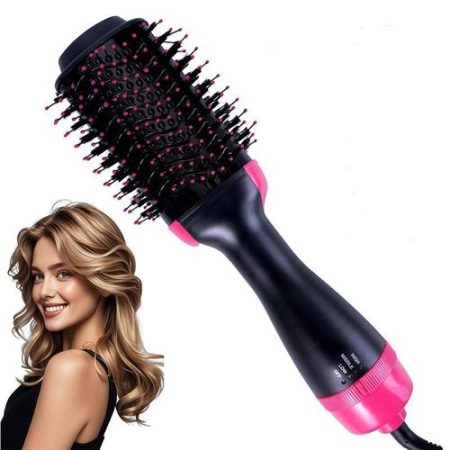 4-in-1 Negative Ion Hot Air Hair Dryer Brush | Anti-Frizz Ceramic Titanium Styler