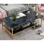 Executive White Marble Coffee Table – Elegant Modern Design