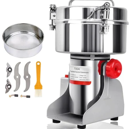 Stainless Steel Cereal & Spice Grinder – 1kg High-Speed 25000RPM