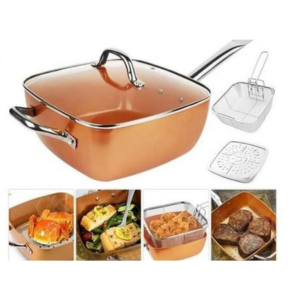 Home / Cookware Sets / 9.5″ Deep Dish Copper Square Pan