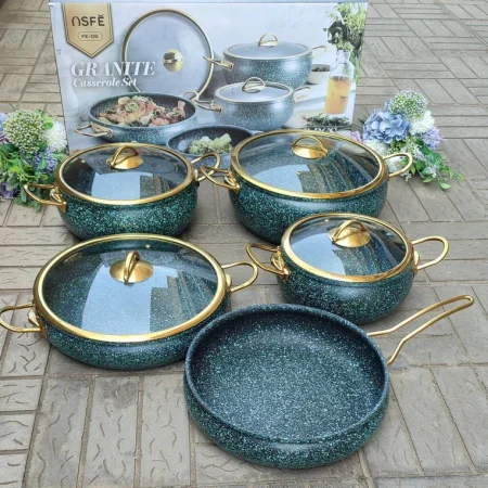 9pcs Granite Classy Cookware Set