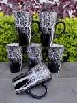 6 PCs tree mugs 380ml-black