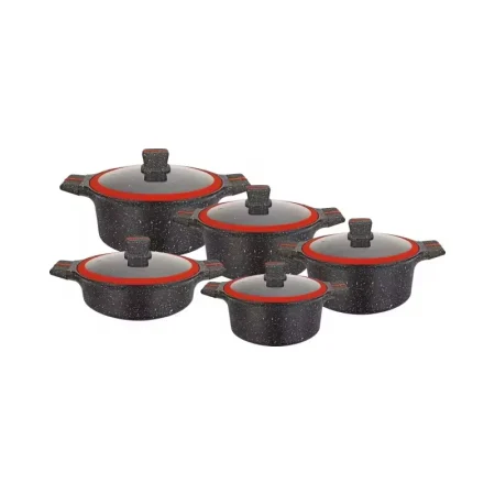10Pcs UccLife Granite Cookware Set With Induction Base