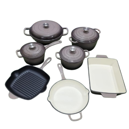 Home / Cookware Sets / 13 pcs Enamel Cast iron cooking pots (1-19)