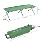 Household aluminum alloy camping folding bed