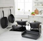 11PCS Raw Cast Iron Cookware Set – Made from 100% Heavy-Duty Cast Iron