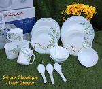 24pc signature ceramic dinner set-lushgreen