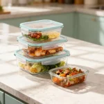 glass food container set 4 pcs