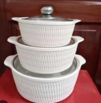 ceremic soup pot 3 pc