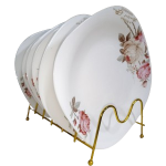 Dinner Sets / 6pc Dinner Set Square Flowered