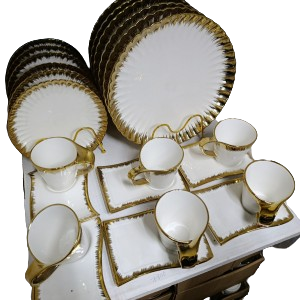 Dinner Sets / 24pcs Faded Gold Dinner Set Dinner Sets