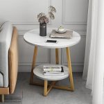 Marble effect Side/Bedside table(black an white available/require assembling)
