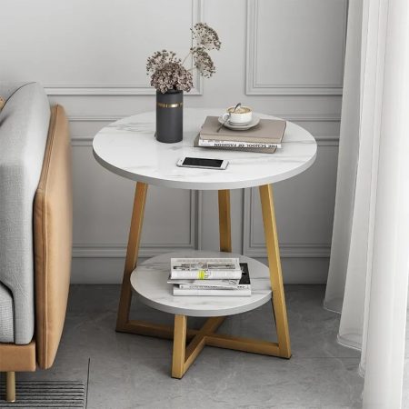 Marble effect Side/Bedside table(black an white available/require assembling)