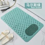 Non-Slip Bath Mat with Foot Scrubber, Suction Cups and Drain Holes. (50 x80cm)