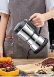 Multifunctional Smash Machine, 500 ML Electric Spice Grinder, 300 W Coffee Grinder, Stainless Steel, Portable Electric Grain Mil for Nuts Seasoning Coffee Beans Spices Herbs Dry Materials