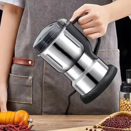 Multifunctional Smash Machine, 500 ML Electric Spice Grinder, 300 W Coffee Grinder, Stainless Steel, Portable Electric Grain Mil for Nuts Seasoning Coffee Beans Spices Herbs Dry Materials